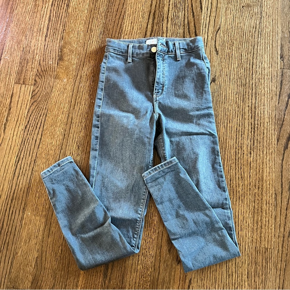 Topshop Black Washed Joni Jeans